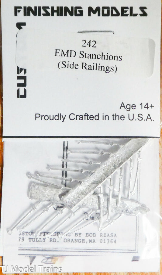 Custom Finishing Models HO #242 EMD Stanchions, Side Railings (White Metal)