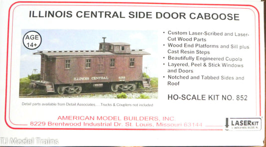 American Model Builders HO #852 Illinois Central Side Door Caboose (No Trucks
