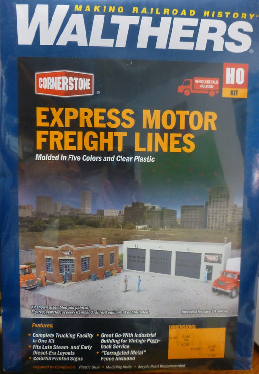 Walthers Cornerstone HO #933-4049 Express Motor Freight Lines -- Kit  NEW