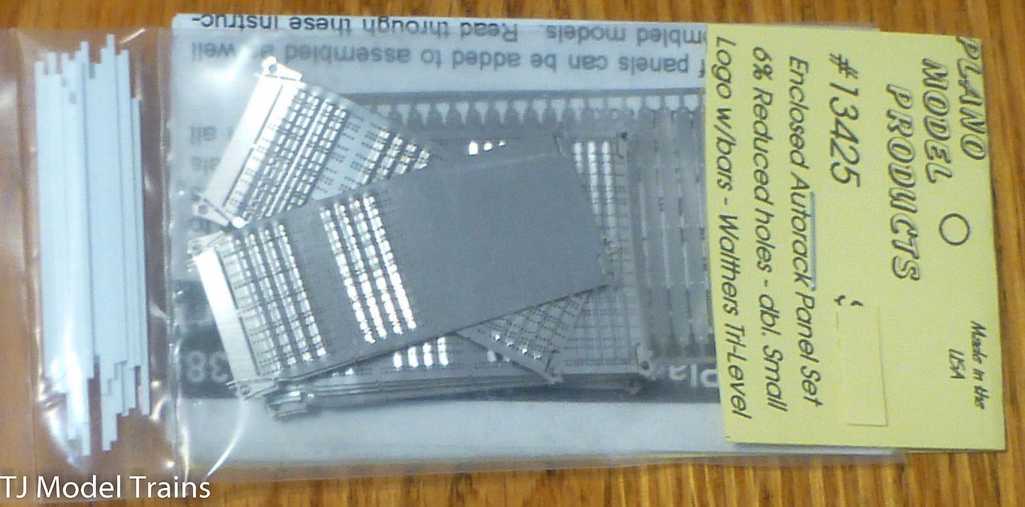 Plano #13425 Enclosed Autorack Panel Set - 6% Reduced Holes; For Walthers Tri-Le