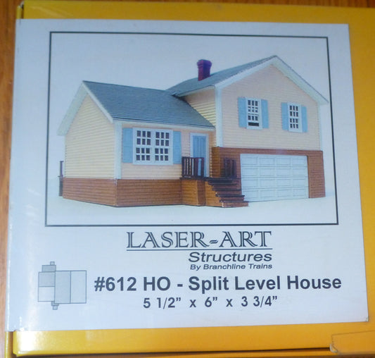 Branchline Laser-Art Structures HO #612 Split Level Home (Kit form)