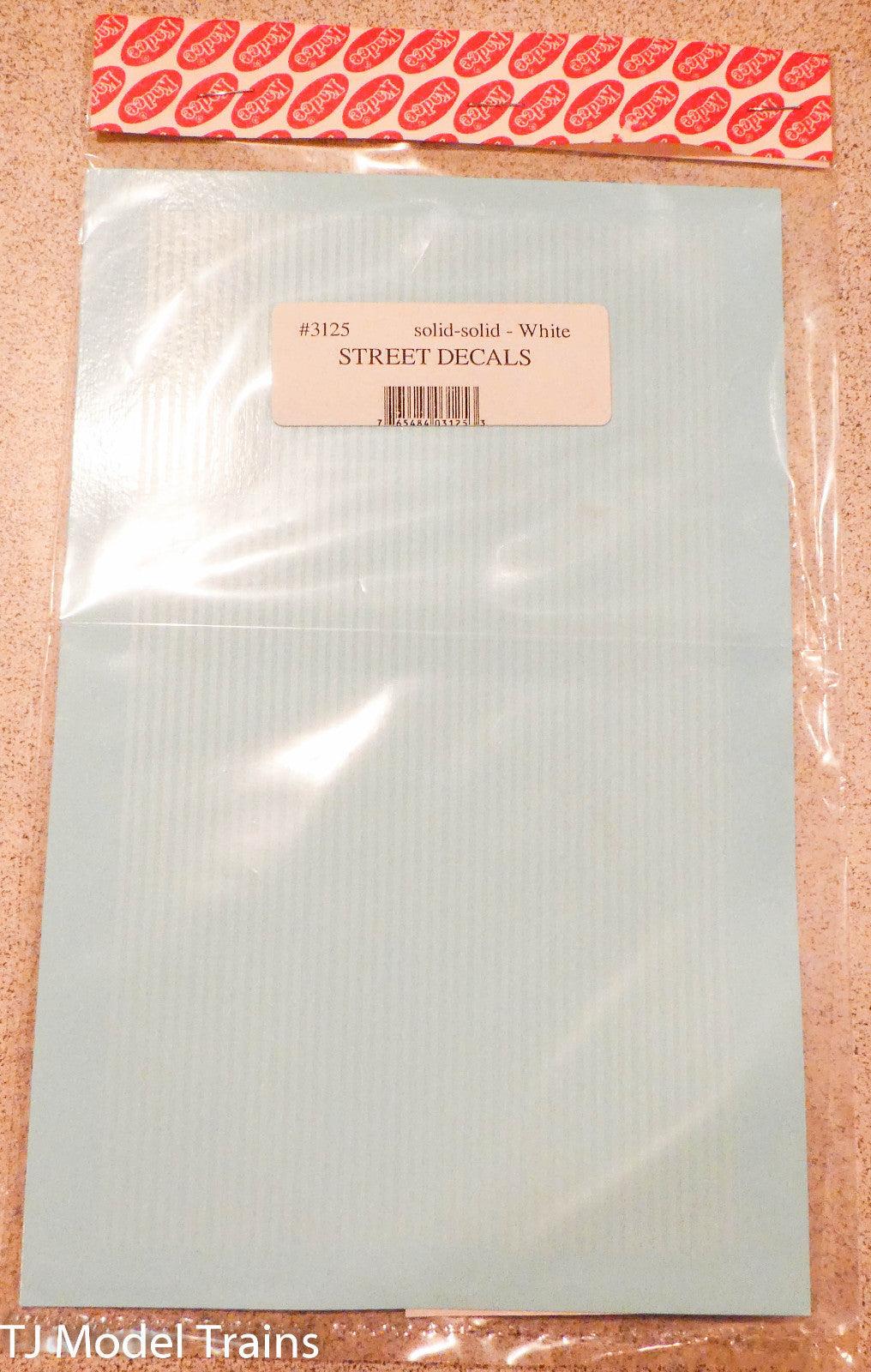 Kadee #3125 Solid-Solid - White Street Decals / Water Slide Decal