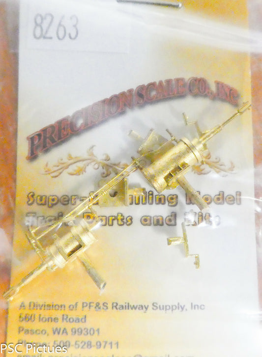Precision Scale O #8263 Brake Cylinder w/Piping & Bracket, Dual Mount, Santa Bar