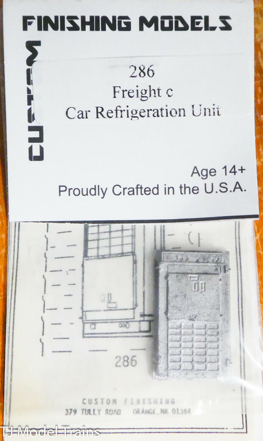 Custom Finishing Models HO #286 Freight car Refrigeration Unit (White Metal)