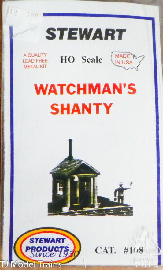 Stewart HO Scale #108 Watchman's Shanty (White Metal kit) 1:87th Scale