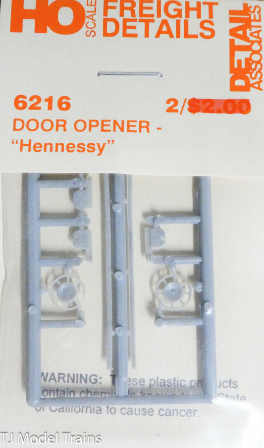 Detail Associates HO #6216 Door Parts -- Hennessy Openers (Plastic Parts)