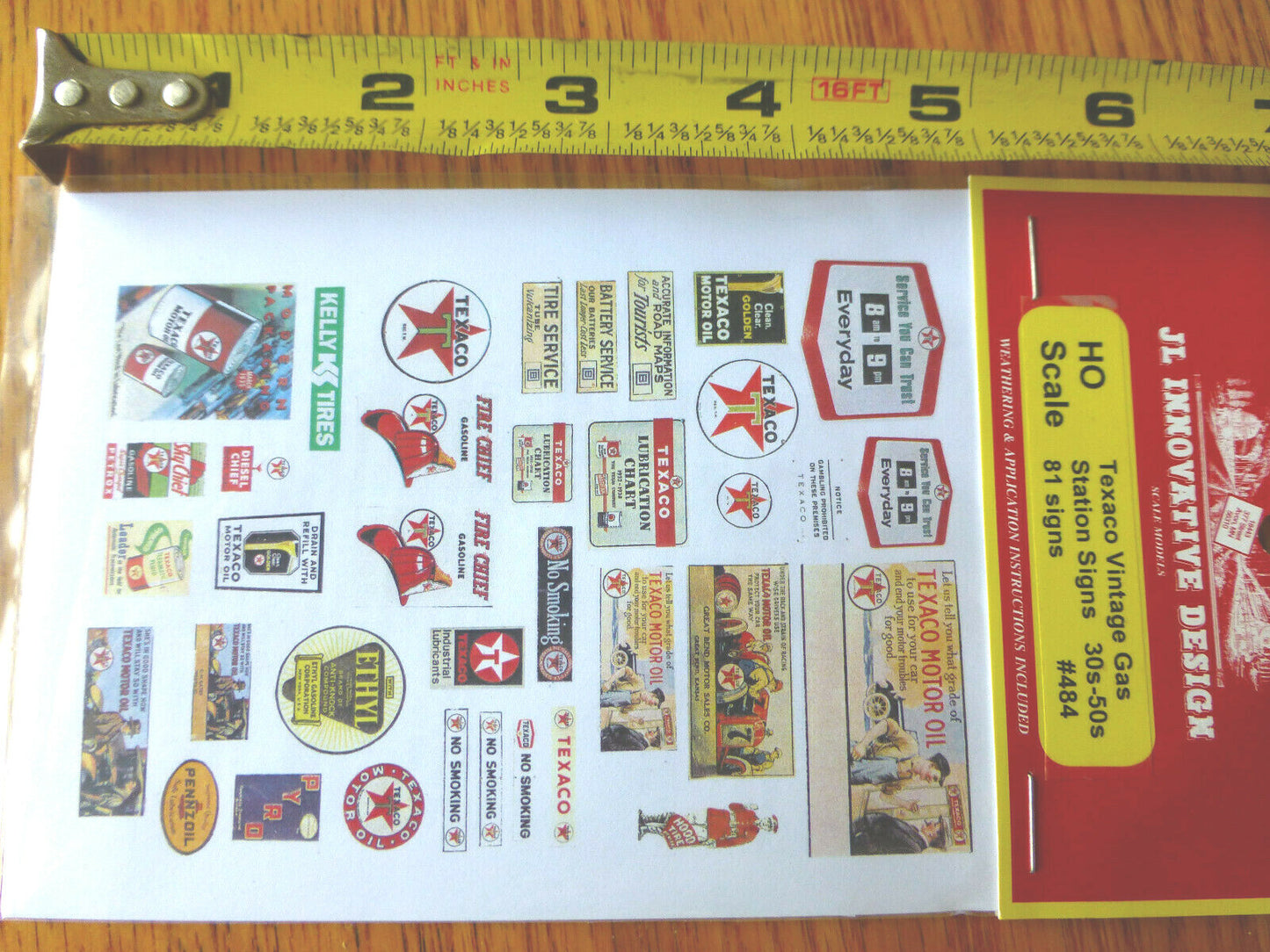 JL Innovative Design #484 Texaco Vintage Gas Station Signs (Paper Signs 81)