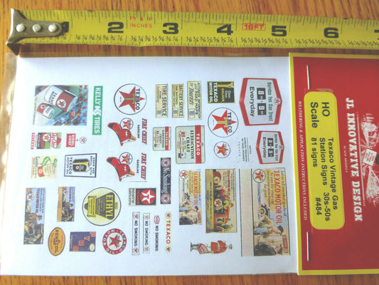 JL Innovative Design #484 Texaco Vintage Gas Station Signs (Paper Signs 81)