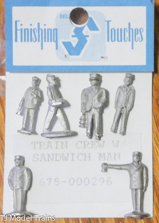 Selley #296 Train Crew w/Switch Man (HO Scale) Light Cast Metal