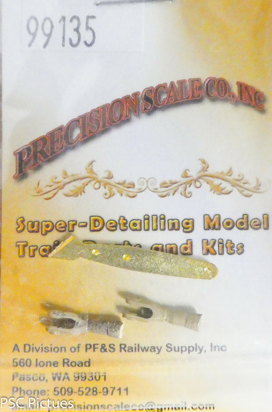 Precision Scale #99135 (Large Scale) Brake Lever Set, 1/2" Scale (Brass)