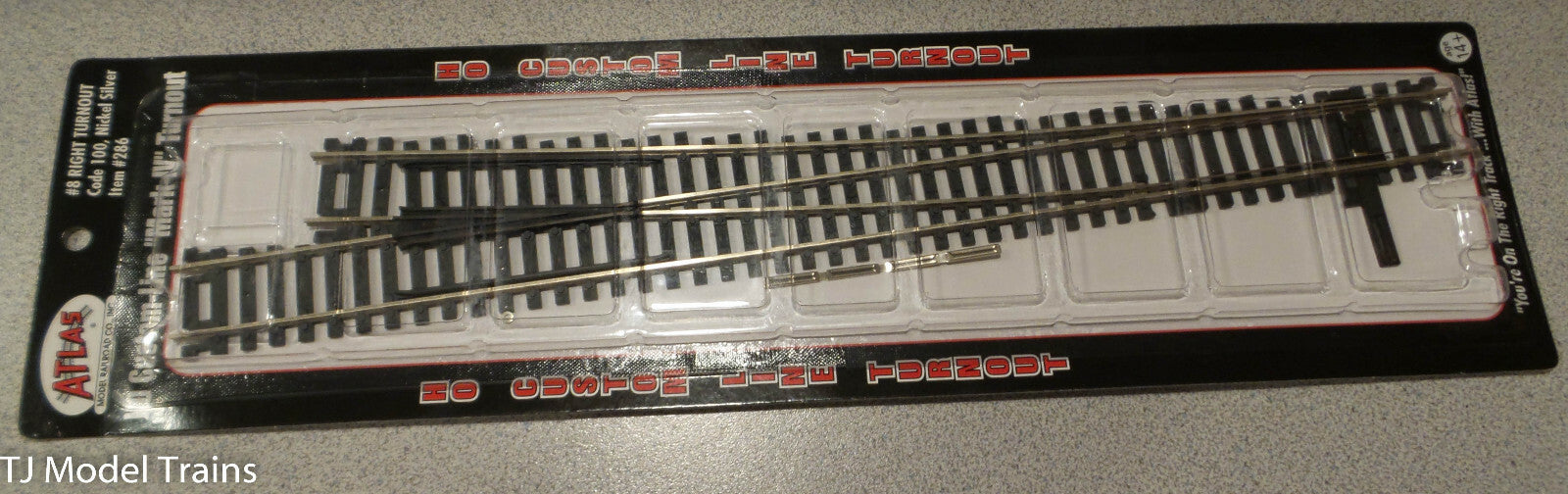 Atlas HO #286 Mark 4 Code 100 Turnout -- #8 Right (Custom Line Turnout ...