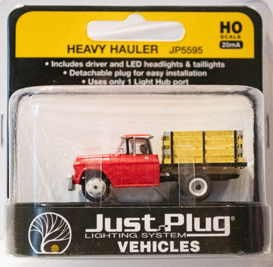 Woodland Scenics HO #5595 Heavy Hauler - Just Plug(R) Lighted Vehicle -- Red