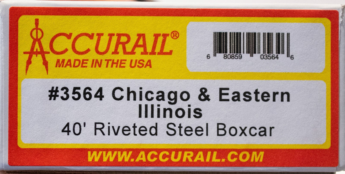 Accurail #3564 AAR 40' Single-Door Steel Boxcar - Kit -- Chicago & Eastern Illin