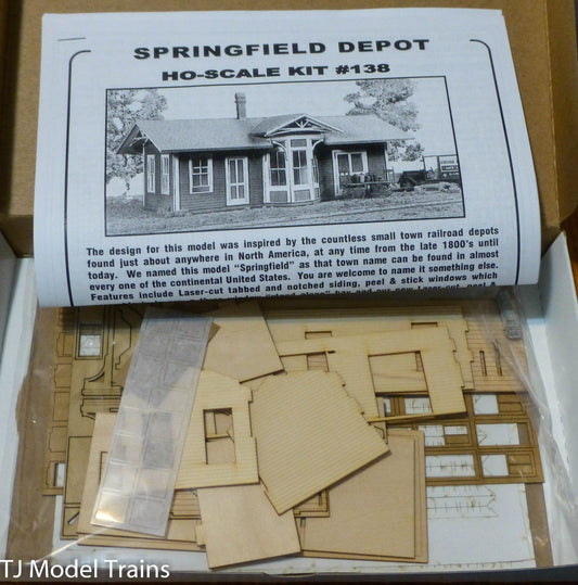 American Model Builders HO #138 Springfield Depot (Now Comes in a bag) NEW