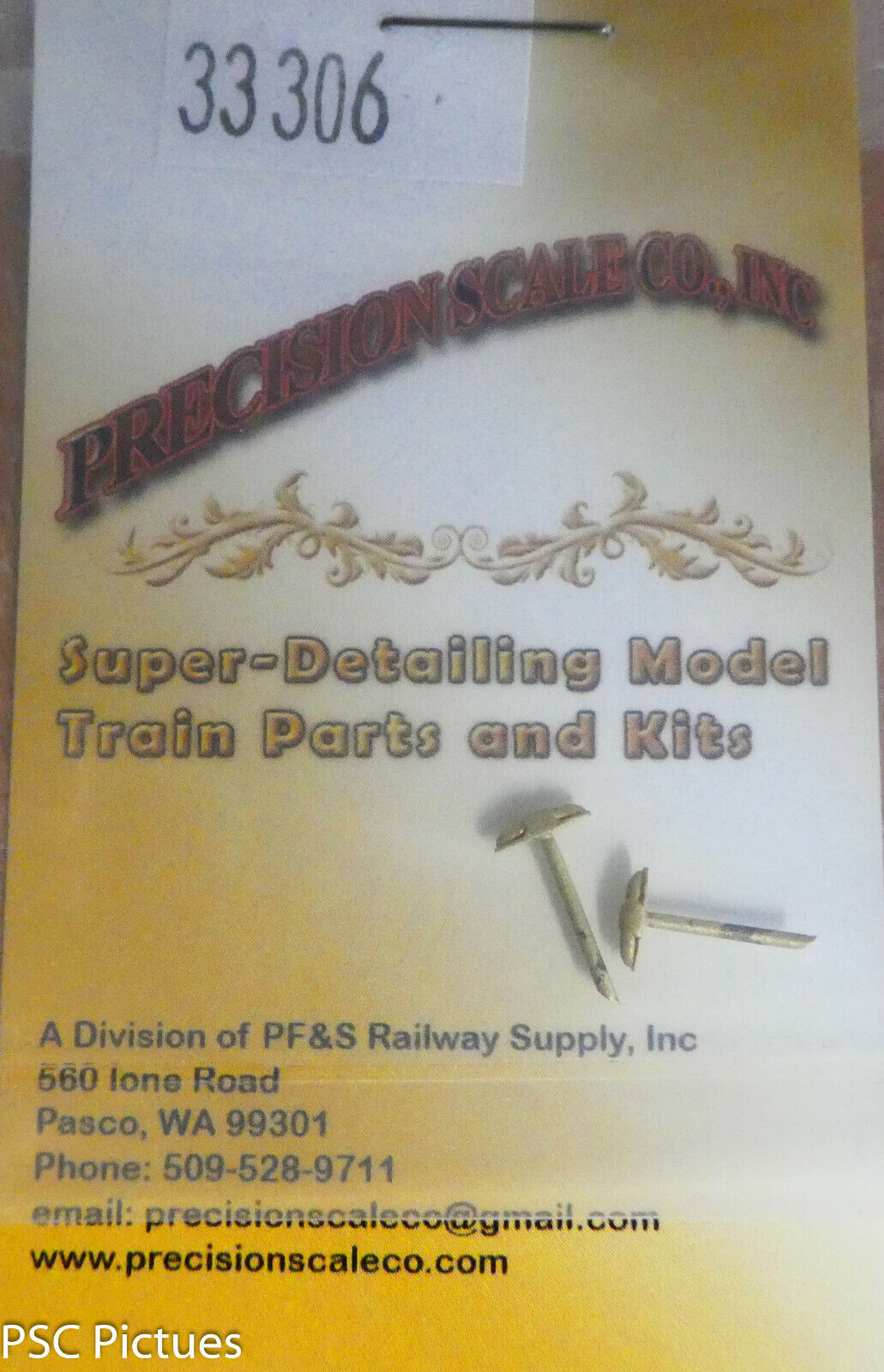Precision Scale HO #33306 Marker Lamp for: Pullman Steamlined Car(2 in pkg)Brass