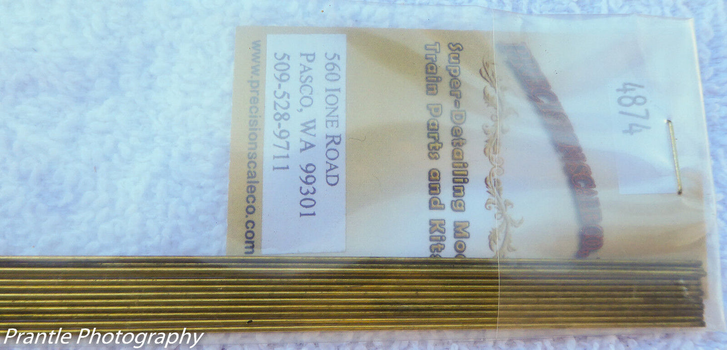 Precision Scale #4874 Brass Wire, Straight, 12" long, .9mm OD