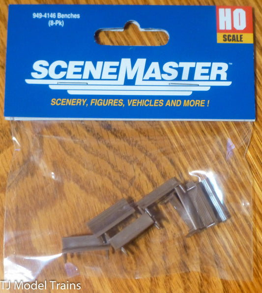 Walthers #949-4146 Benches -- (8 Benches in package) Plastic