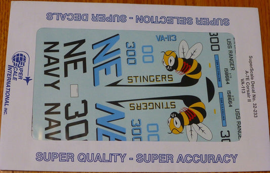 Microscale Decal 1:32 Scale #MS32-233 A-7E Corsair II: V A-113 USS Ranger