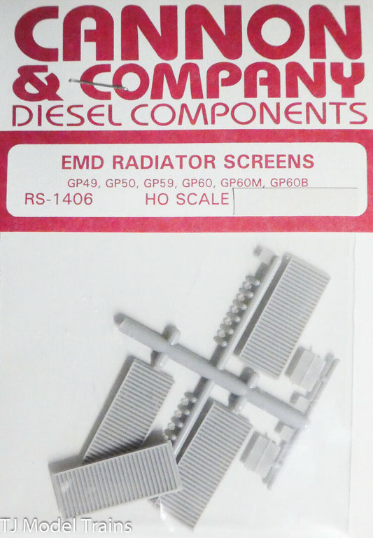 Cannon & Company HO #1406 Radiator Screens -- GP50/60 (Plastic) HO Scale