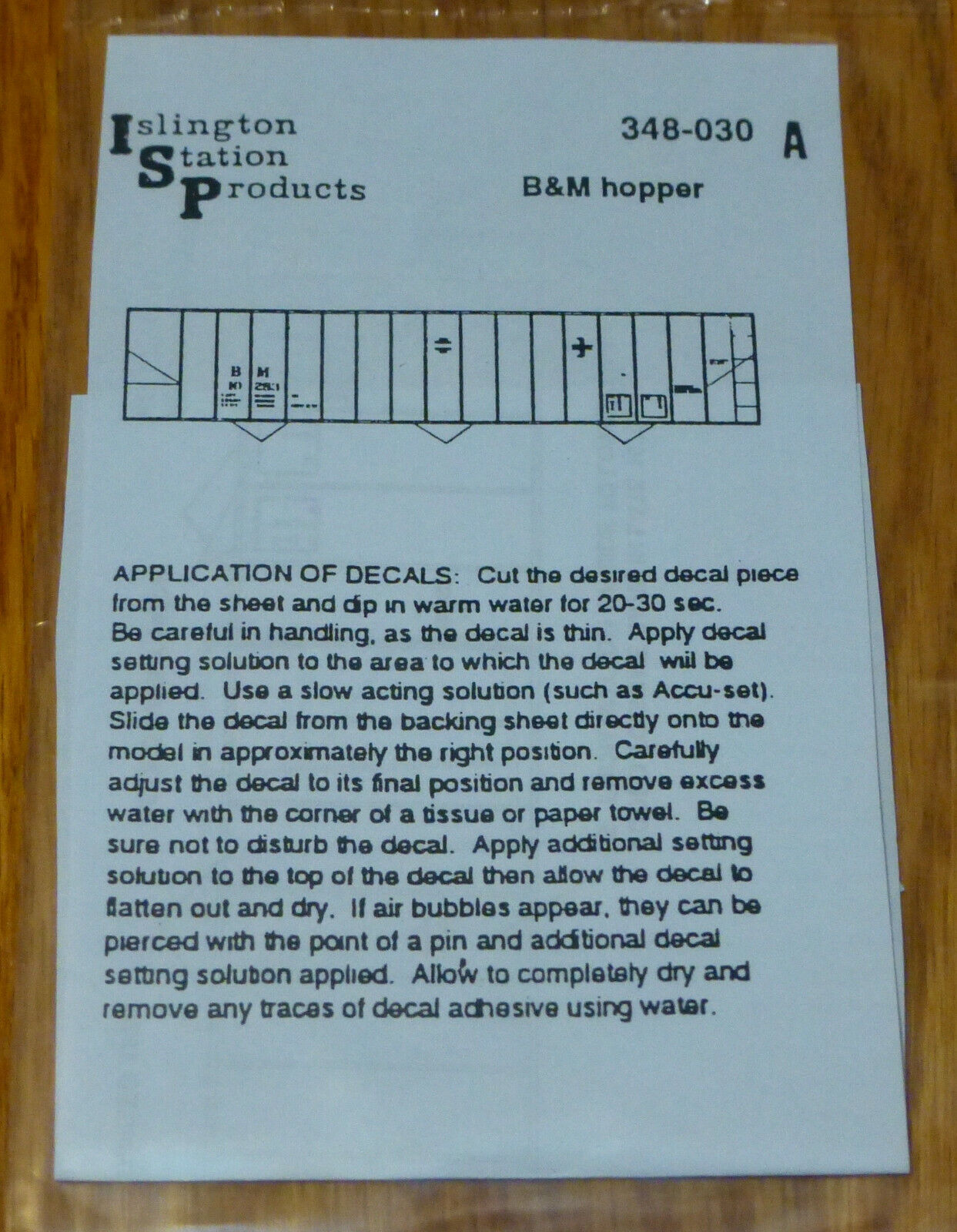 Islington Station Products HO #348-030A B&M Hopper (Decal)