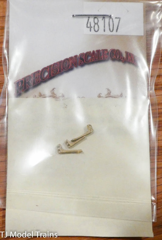 Precision Scale O #48107 Bracket, 2 Pipe for Aux. Plumbing, .028" Core
