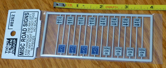 Tichy Train Group HO #8262  Miscellaneous Road Signs #1 -- pkg(16)