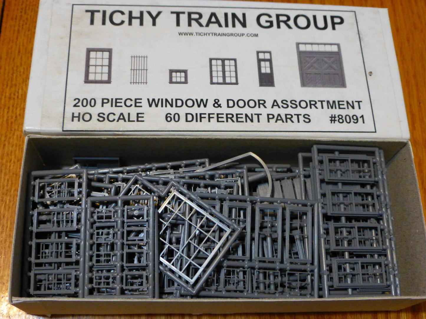 Tichy Train Group HO #8091 Window & Door Assortment pkg(200)