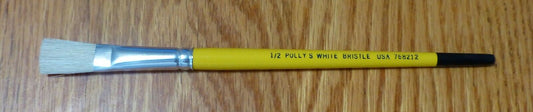 Floquil / Polly's Paint Brush #768212 White Bristle 1/2(Yellow handle Black End)
