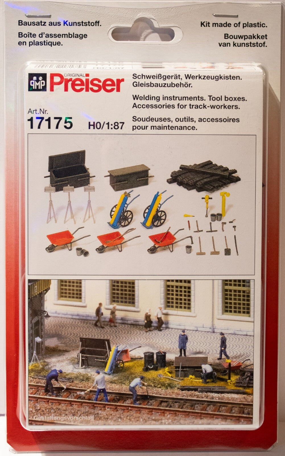 Preiser HO #17175 Accessories for Track Workers