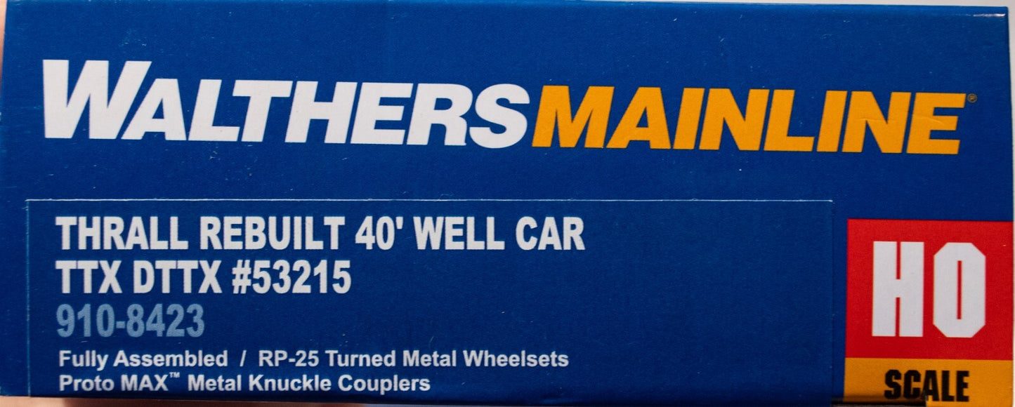 Walthers HO #910-8423 Thrall Rebuilt 40' Well Car - Ready to Run -- TTX DTTX #53