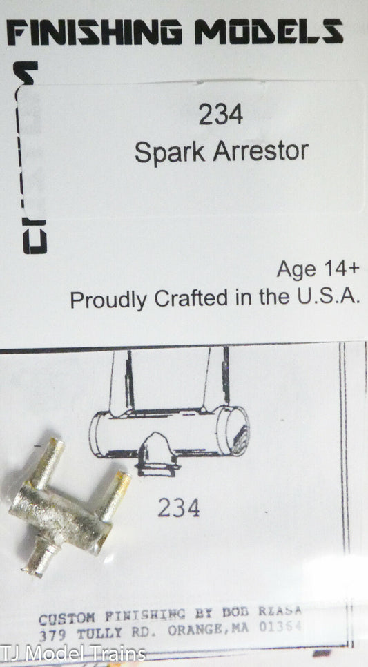 Custom Finishing Models HO #234 Spark Arrestor (White Metal)
