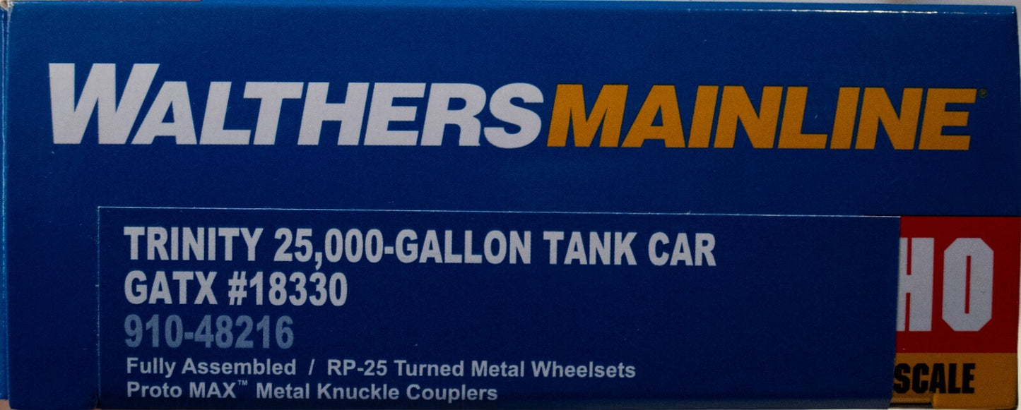Walthers HO #910-48216 Trinity 25,000-Gallon Tank Car - Ready to Run -- GATX #18