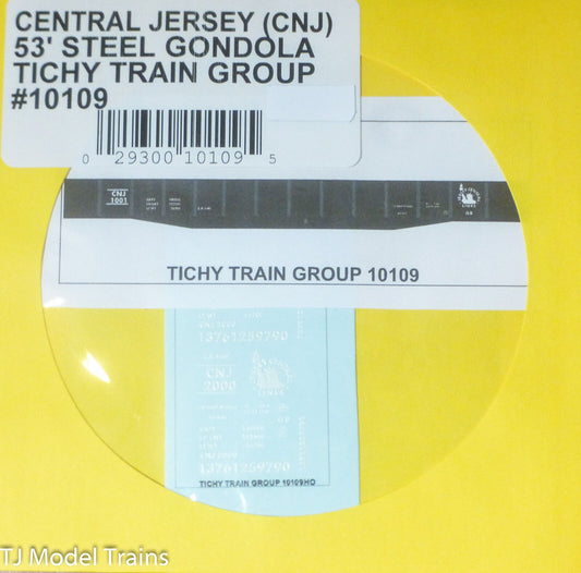 Tichy Train Group #10109 Decal for: Central Railroad of New Jersey 53' Steel Gon