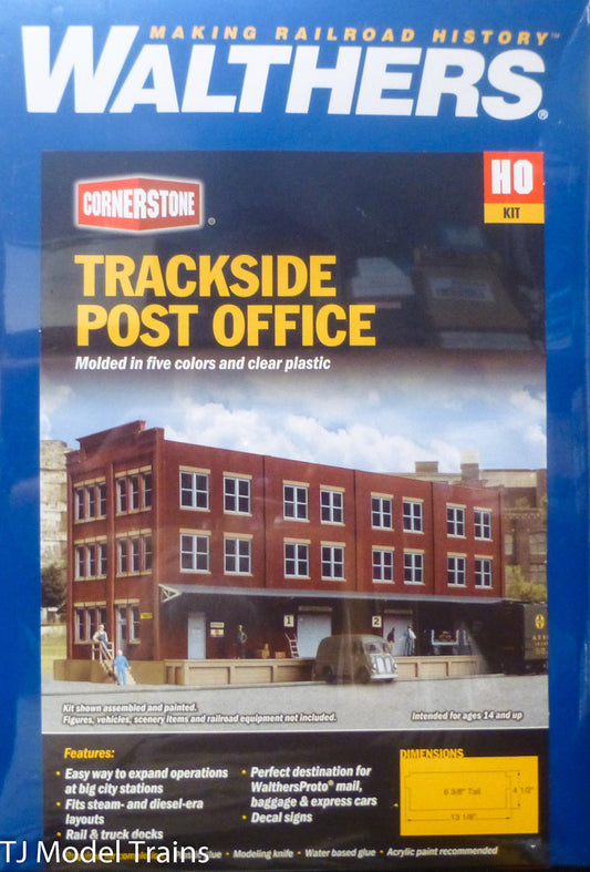 Walthers HO #933-4063 Trackside Post Office (Building Kit) 1:87th Scale -Plastic