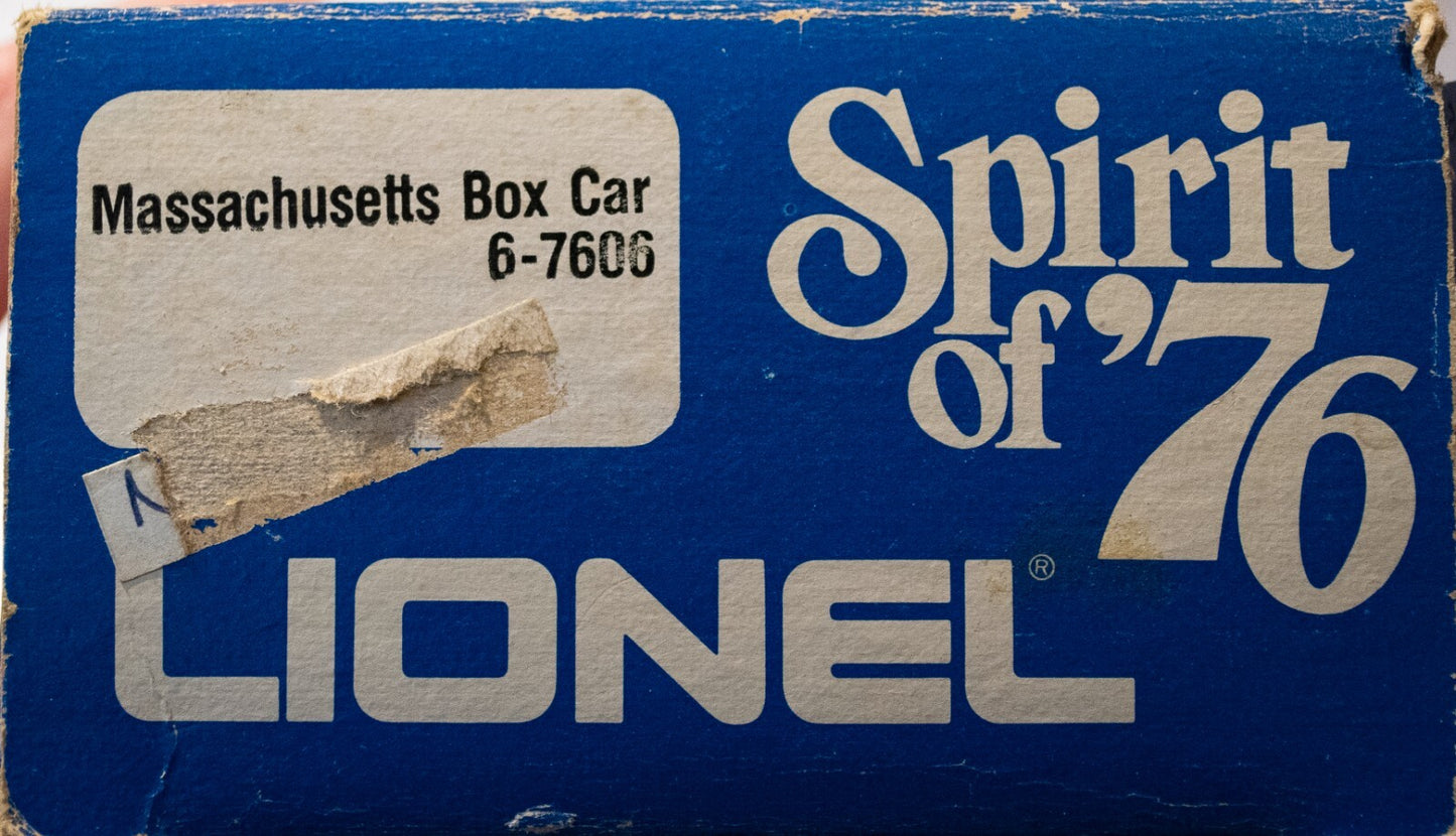 Lionel O Scale (Used) #6-7606 Massachusetts Box Car Spirit of '76 Commemorative