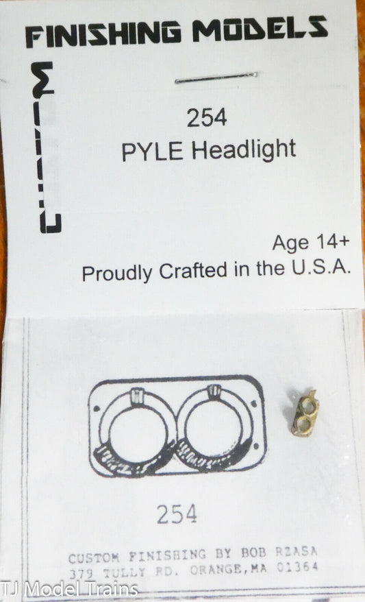 Custom Finishing Models HO #254 Dual Beam Headlights Pyle National w/Visor,Horiz