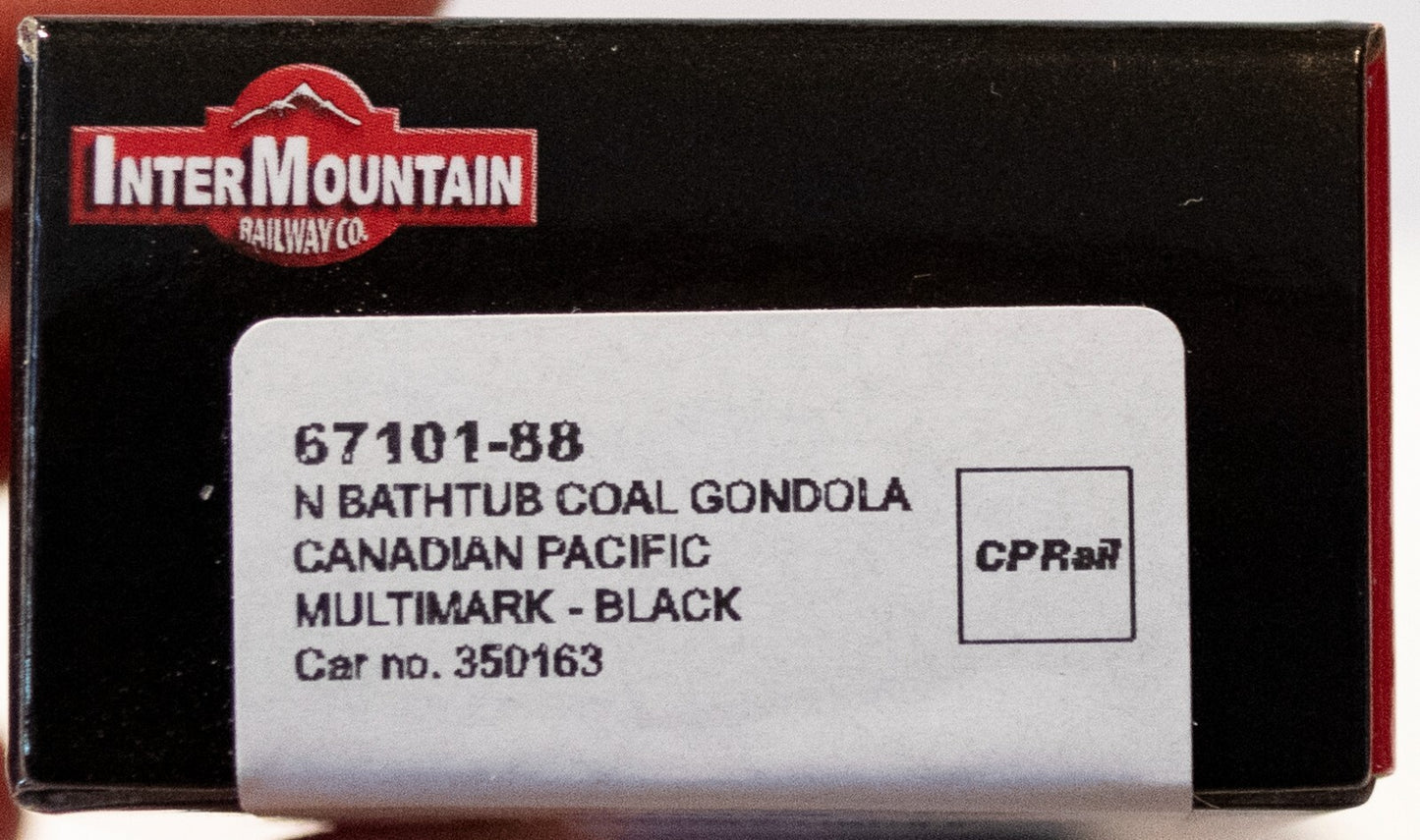 InterMountian N #67101-88 Bathtub Coal Gondola - Ready to Run -- Canadian Pacif