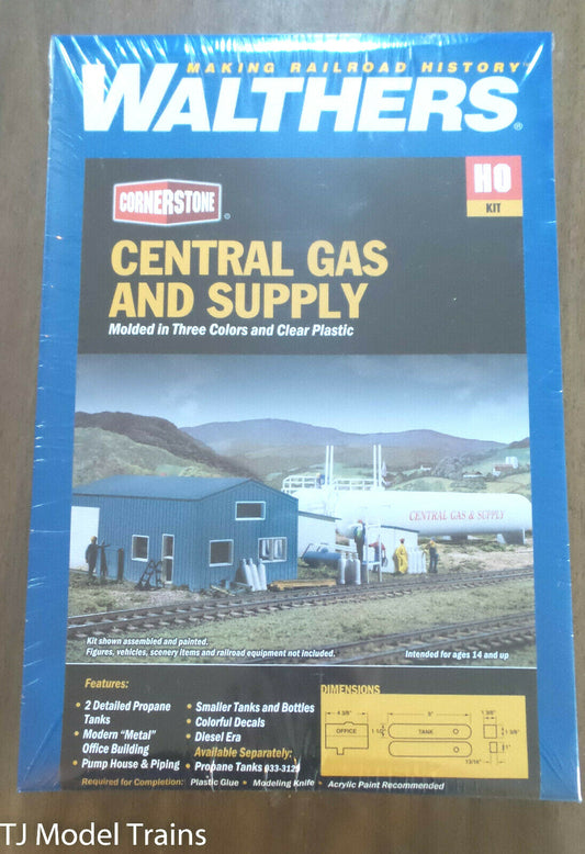 Walthers Cornerstone #933-3011 Central Gas and Supply (HO Kit) Plastic