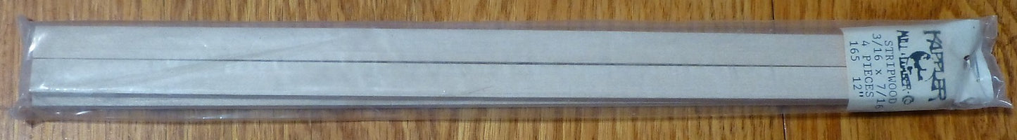 Kappler Mill Lumber Co. #165 (3/16 x 7/16 x 12") 3 Pieces in Package (Stripwood)