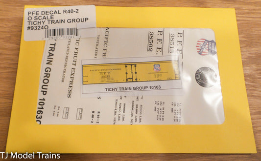 Tichy Train Group O #9324O PFE Decal R40-2