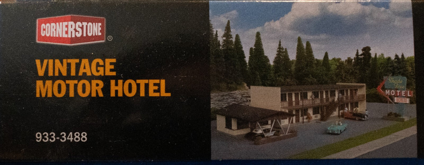 Walthers HO #933-3488 Vintage Motor Hotel -- Kit - 10-3/16 x 4 x 2-5/8" 25.8 x 1