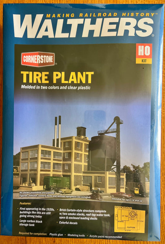 Walthers #933-4141 Tire Plant -- Kit - 13-3/16 x 8-11/16 x 12"