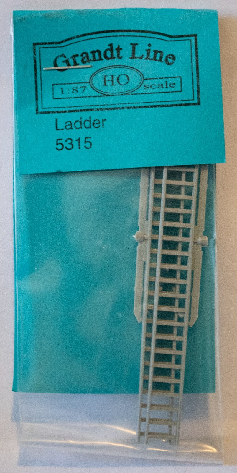 Grandt Line HO #5315 26-Rung Ladder -- Unpainted, 4-1/8 x 5/16" 10.5 x .9cm pkg(