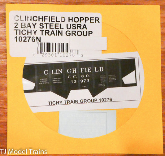 Tichy Train Group Decal #10276N Clinchfield Hopper 2 Bay Steel USRA (Decal)