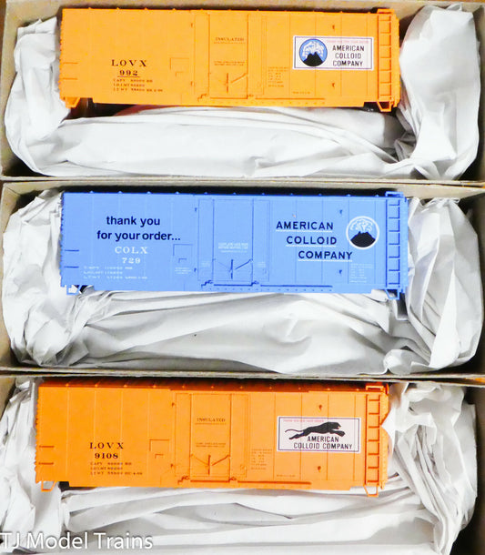 Accurail HO #8141 (3 Pack) American Colloid Co (NEW) Kit Form