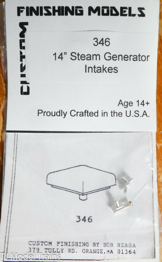 Custom Finishing Models HO #346 (White Metal) 14" Steam Generator Intake