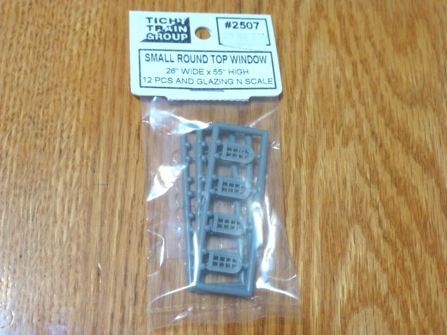 Tichy Train Group N #2507 Windows - Round Top 26" Wide x 55 High (Plastic)