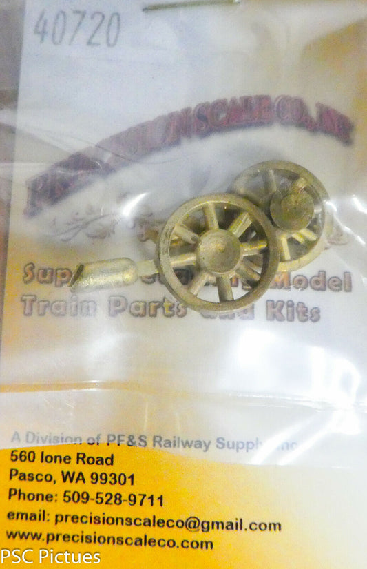Precision Scale O #40720 Wheel Centers, 26", 8-Spoke (Brass Castings)