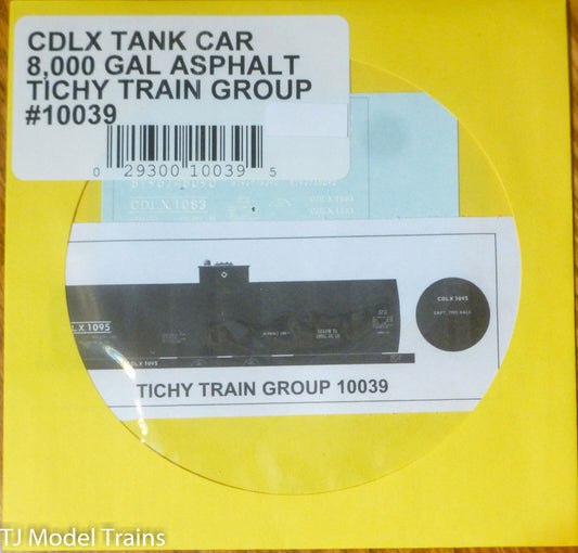 Tichy Train Group #10039 Decal for: CDLX 8,000-Gallon Asphalt Tank Car