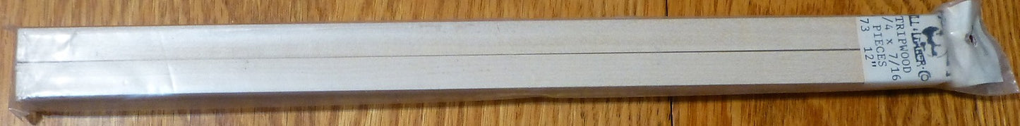 Kappler Mill Lumber Co. #173 (1/4 x 7/16 12") 4 Pieces in Package (Stripwood)